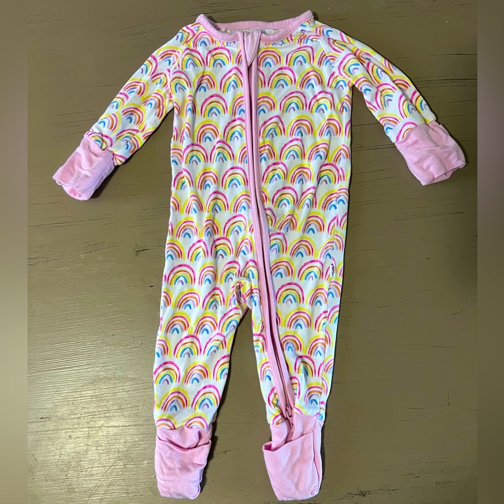 Little Sleepies Pastel Rainbow Zippy - Newborn